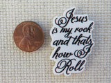 Second view of Jesus Is My Rock Needle Minder