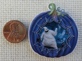 Second view of Oogie Boogie in a Purple Pumpkin Needle Minder.