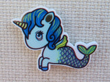 First view of Blue Unicorn Mermaid Needle Minder.