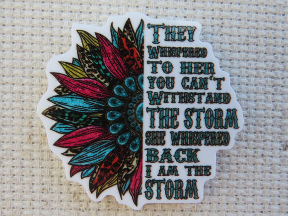 First view of They Whispered To Her You Can't Withstand the Storm Needle Minder.