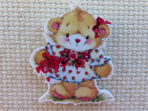 First view of Cute Bear Dressed in White Needle Minder.
