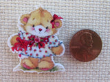 Second view of Cute Bear Dressed in White Needle Minder.