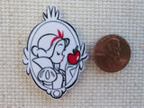Second view of Snow White with an Apple Needle Minder.