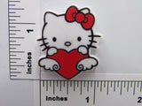 Third view of the Cute White Kitty with a Heart Needle Minder