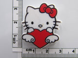 Fourth view of the Cute White Kitty with a Heart Needle Minder
