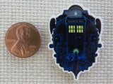 Second view of Police Box Tardis Needle Minder.