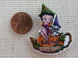 Second view of Betty Boop Trick or Treat Needle Minder.