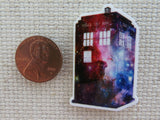 Second view of Colorful Tardis Needle Minder.