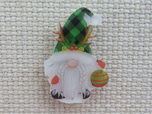 First view of Small Green Hat Gnome Needle Minder.