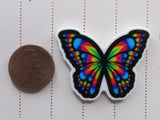 Second view of the Rainbow Colored Butterfly Needle Minder