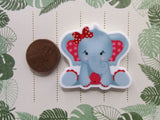 Second view of the Red Polka Dot Elephant Needle Minder