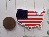 Second view of the Patriotic Flag USA Map Needle Minder