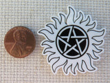 Second view of Supernatural Pentagram Needle Minder.