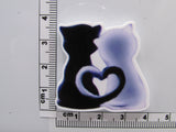 Fourth view of the Black and White Love Cats Needle Minder