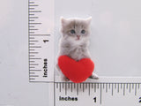 Third view of the Cute Kitten with a Heart Needle Minder