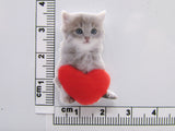 Fourth view of the Cute Kitten with a Heart Needle Minder
