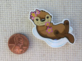 Second view of Flowery Otter Needle Minder.
