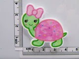 Fourth view of the Cute Pink and Green Turtle Needle Minder