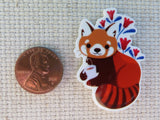 Second view of Red Panda with a Cup of Coffee/Tea Needle Minder.