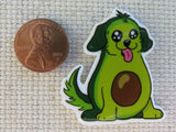 Second view of avocado dog Needle Minder.