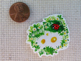 Second view of Daisies and a Ladybug Needle Minder.