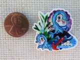 Second view of Playful Dolphins Needle Minder.