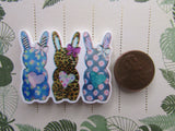 Second view of the A Trio of Colorful Bunnies with Hearts Needle Minder
