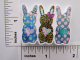 Third view of the A Trio of Colorful Bunnies with Hearts Needle Minder