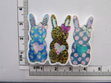 Fourth view of the A Trio of Colorful Bunnies with Hearts Needle Minder