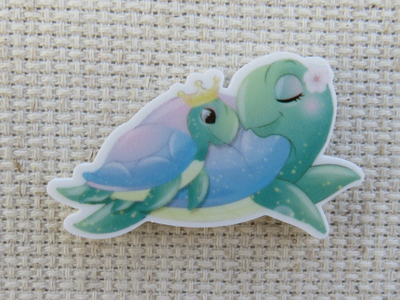 First view of Mom and Baby Turtle Needle Minder,.