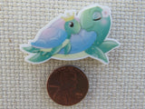 Second view of Mom and Baby Turtle Needle Minder,.