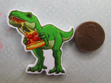 Second view of the Pizza Eating T-Rex Dinosaur Needle Minder