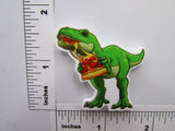 Third view of the Pizza Eating T-Rex Dinosaur Needle Minder
