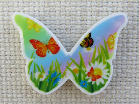 First view of Pretty Butterflies in a Flower Field Needle Minder.