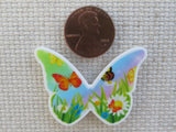 Second view of Pretty Butterflies in a Flower Field Needle Minder.