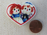 Second view of Raggedy Ann and Andy Needle Minder.