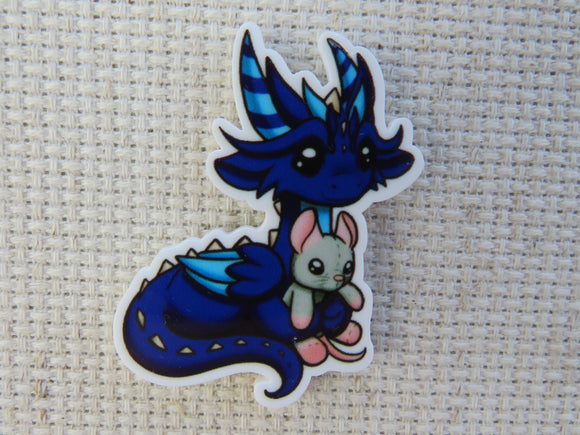 First view of Blue Dragon with a Mouse Friend Needle Minder.
