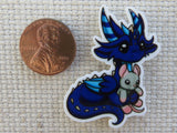 Second view of Blue Dragon with a Mouse Friend Needle Minder