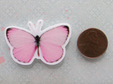 Second view of the Pretty Pale Pink Butterfly Needle Minder