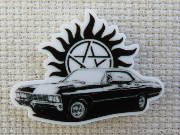 First view of Black Impala with the Supernatural Star Needle Minder.