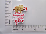 Third view of the I Love Hanging Out With You Sloth Needle Minder
