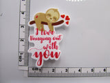 Fourth view of the I Love Hanging Out With You Sloth Needle Minder