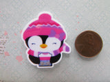 Second view of the Penguin with a Pink Stocking Hat Needle Minder