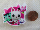 Second view of Gabby Dollhouse Cats Needle Minder.