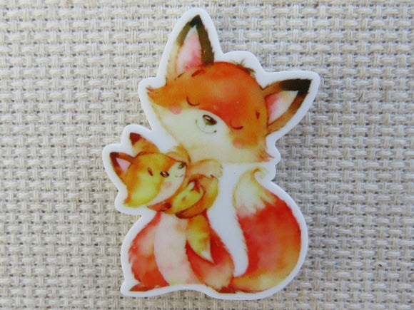 First view of Momma Fox with her Cub Needle Minder.