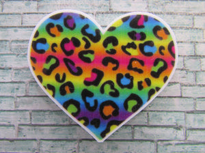 First view of the Animal Print Rainbow Heart Needle Minder