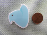 Second view of the Blue Marshmallow Chick Needle Minder