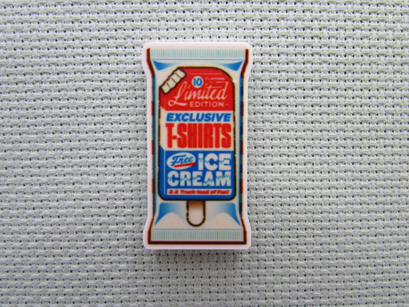 First view of the Red White and Blue Ice Cream Bar Needle Minder