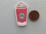 Second view of the Pink Coffee Needle Minder
