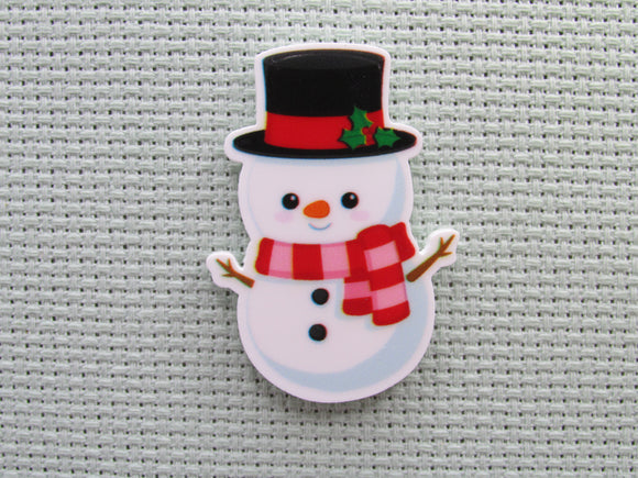 First view of the Scarf Wearing Snowman Needle Minder